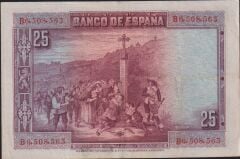 İspanya 25 Pesetas 1928 Çok Temiz+