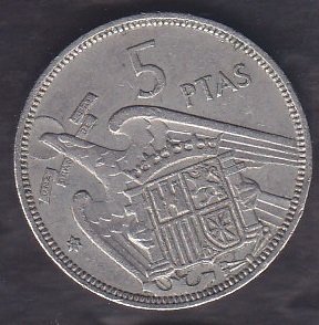 İspanya 5 Pesetas 1957