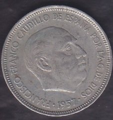 İspanya 5 Pesetas 1957