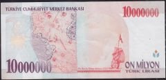 7.Emisyon 10 000 000 Lira E21 785595 Çok Temiz+