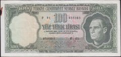 5.Emisyon 6.tertip 100 lira F41 055383 Temiz
