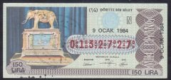 1984 9 OCAK ÇEYREK BİLET N SERİSİ