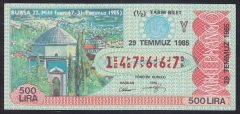 1985 29 TEMMUZ YARIM BİLET Y SERİSİ