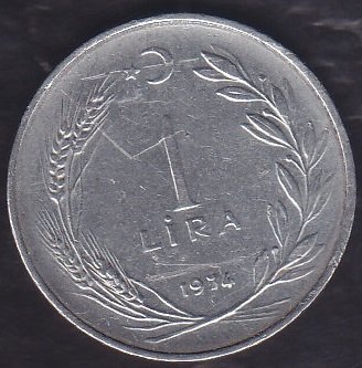 1974 YILI 1 LİRA