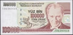 7.Emisyon 3.Tertip 100000 Lira I34 582614 Çil