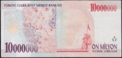 7.Emisyon 10.000.000 Lira D38 684135 Çok Temiz+