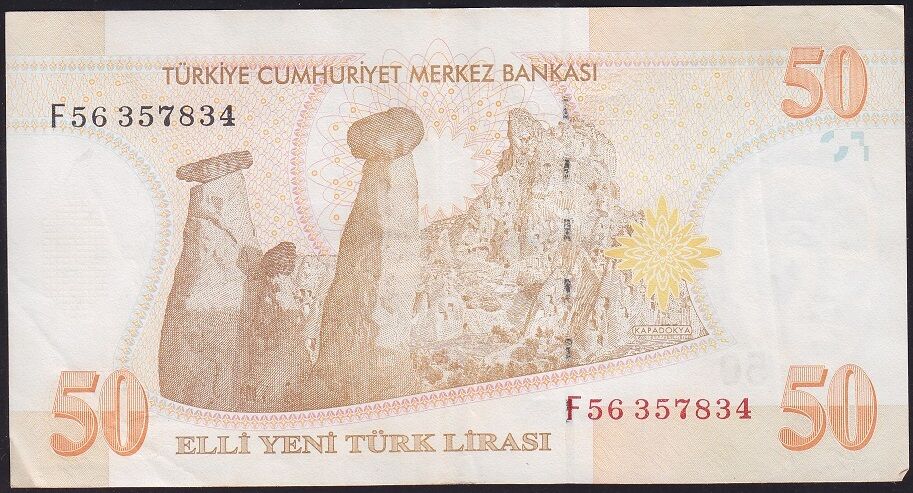 8.Emisyon 50 YTL F56 357834 Çok Temiz+