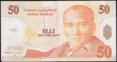 8.Emisyon 50 YTL F56 357834 Çok Temiz+