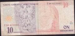 8.Emisyon 10 YTL E36 422002 Çok Temiz