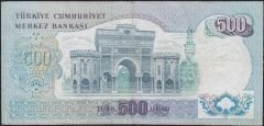 6.Emisyon 2.Tertip 500 Lira J07 001375 Çok Temiz+