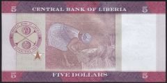 Liberya 5 Dolar 2016 Çil 333