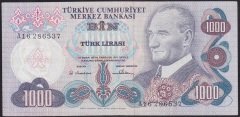 6.EMİSYON 1.TERTİP 1000 LİRA A16 286537 ÇOK TEMİZ +