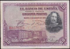 İspanya 50 Pesetas 1928 Çok Çok Temiz Pick 75b