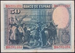 İspanya 50 Pesetas 1928 Çok Çok Temiz Pick 75b
