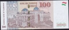 Tacikistan 100 Somoni 2021 Çil