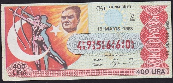 1983 19 Mayıs Yarım Bilet - Z Serisi
