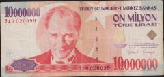 7.Emisyon 10 000 000 Lira B19 020099 Temiz+