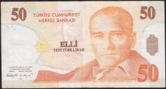 8.Emisyon 50 YTL F68 962050 Çok Temiz+