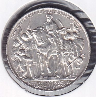 Almanya 2 Mark 1913 Hatıra Para Gümüş - Fransaya Karşı Savaş Bildirgesi