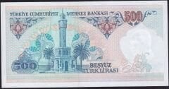 7.Emisyon 1.Tertip 500 Lira A68 187277 Çil