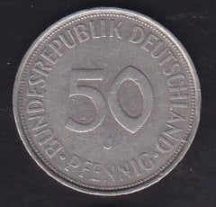 Almanya 50 Pfennig 1972 J