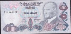 6.Emisyon 2.Tertip 1000 Lira E19 706727 Çilaltı Çil
