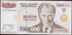 7.Emisyon 5 000 000 LİRA F73 636559 Çilaltı
