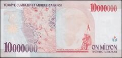 7.Emisyon 10.000.000 Lira D32 056062 Çok Temiz+