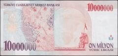 7.Emisyon 10000000 Lira D32 056062 Çok Temiz+