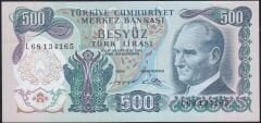 6.Emisyon 2.Tertip 500 Lira L68 134165 Ççt Çilaltı