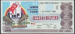 1983 19 Eylül Çeyrek Bilet - E Serisi