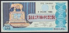 1984 9 OCAK TAM BİLET T SERİSİ