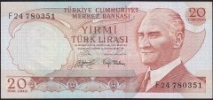 6.Emisyon 3.Tertip 20 Lira F24 780351 Çilaltı