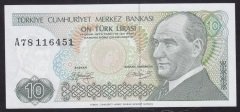 7.EMİSYON 1.TERTİP 10 LİRA A78 116451 ÇİLALTI ÇİL KISA KAŞ