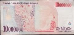 7.Emisyon 10 000 000 Lira B39 822544 Çok Temiz