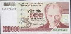 7.Emisyon 3.Tertip 100000 Lira I16 971121 Çilaltı Çil