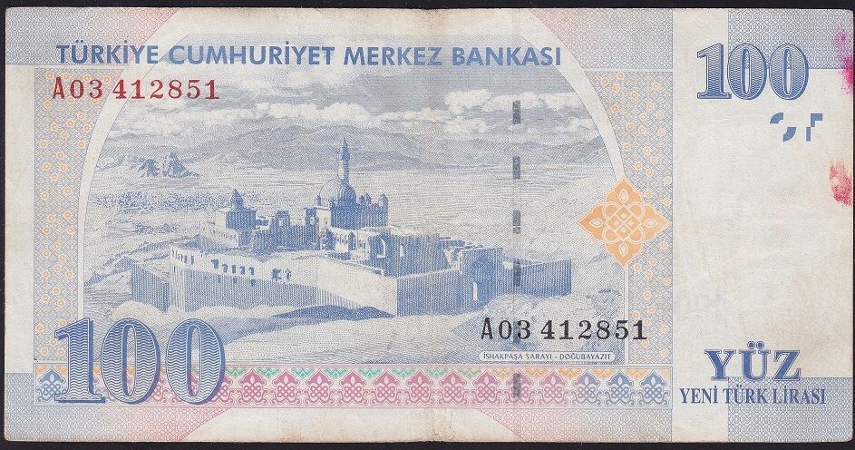 8.Emisyon 100 YTL A03 412851 Çok Temiz