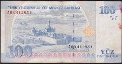 8.Emisyon 100 YTL A03 412851 Çok Temiz