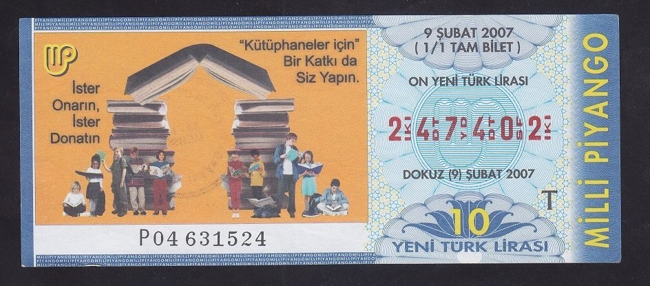 2007 9 ŞUBAT TAM BİLET eski para