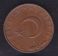 1972 Yılı 5 Kuruş
