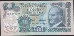 6.Emisyon 2.Tertip 500 Lira I53 236176 Çok Temiz+
