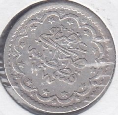 1277 / 6 ABDÜLAZİZ 5 KURUŞ GÜMÜŞ ÇÇT + (R)