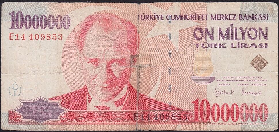 7.Emisyon 10 000 000 Lira E14 409853 Haliyle
