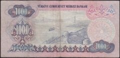 6.Emisyon 1.Tertip 1000 Lira A61 132198 Temiz