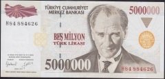 7.Emisyon 5 000 000 LİRA H84 884626 Çilaltı