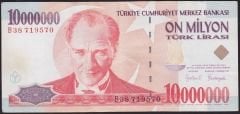 7.Emisyon 10 000 000 Lira B38 719570 Çok Temiz+