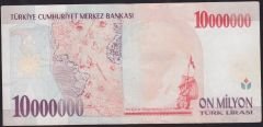 7.Emisyon 10 000 000 Lira B38 719570 Çok Temiz+