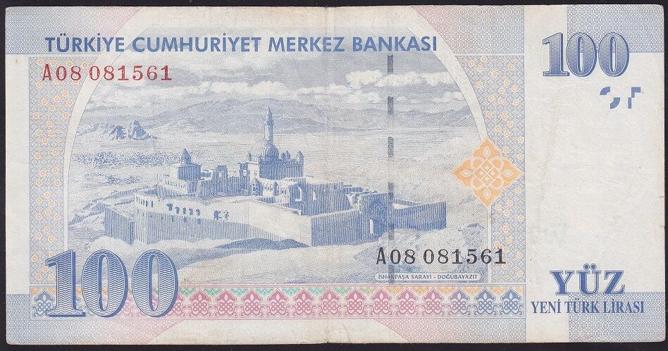 8.Emisyon 100 YTL A08 081561 Çok Temiz