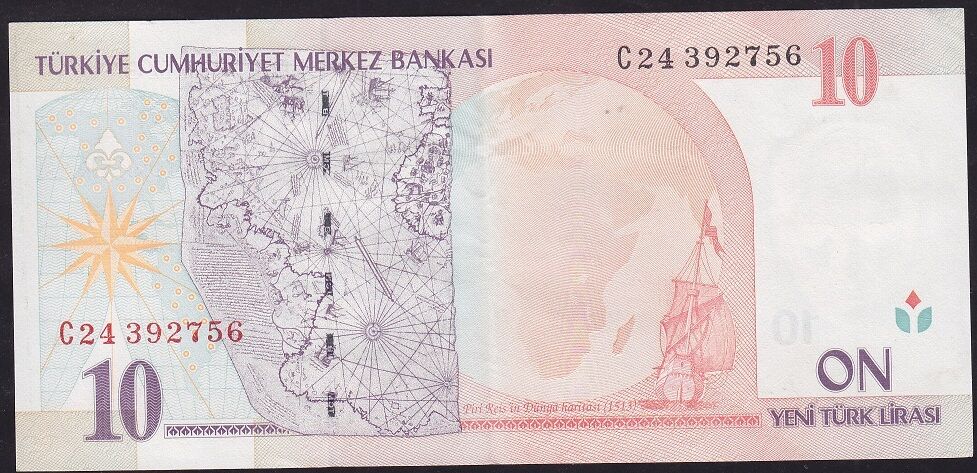 8.Emisyon 10 YTL C24 392756 Çok Çok Temiz+