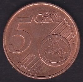 Avrupa 5 Euro Cent 2011 J Almanya